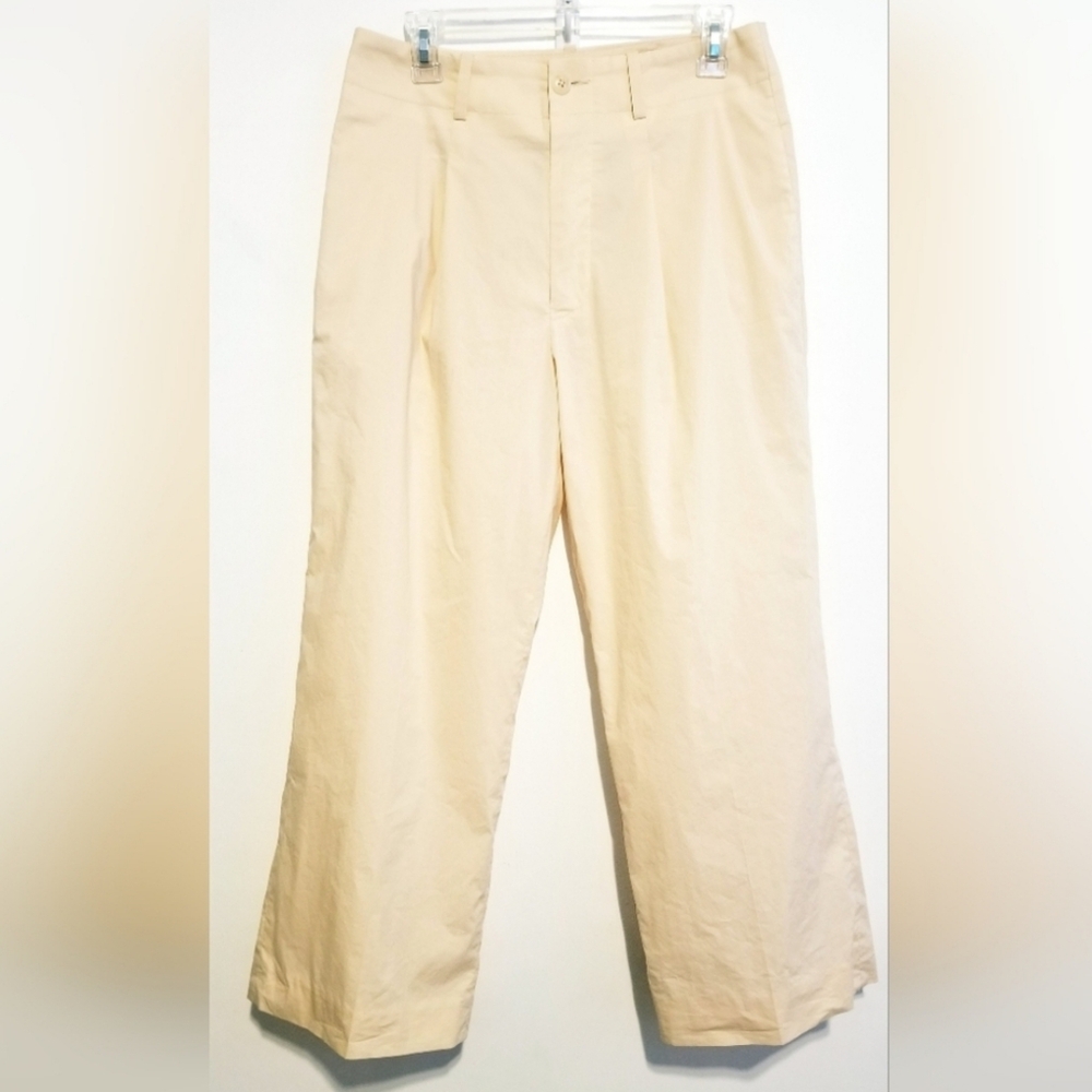 UNIQLO  X Jil Sander +J High-Waist Wide Leg Pants Cream Color